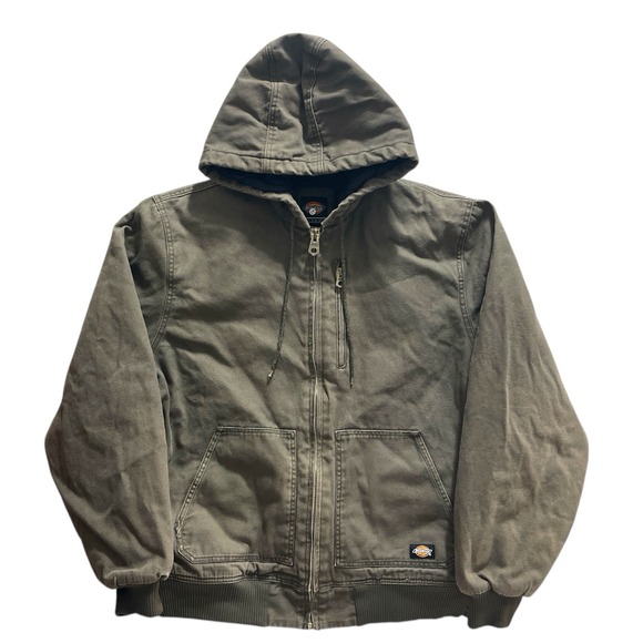 Dickies Heavy‎ Workwear Canvas Hooded Workwear Jacket Zip Closure Men's 2XL Tall